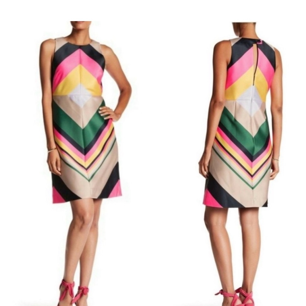 J.Crew Collection Sz6 Colourful Chevron Stripe Dress